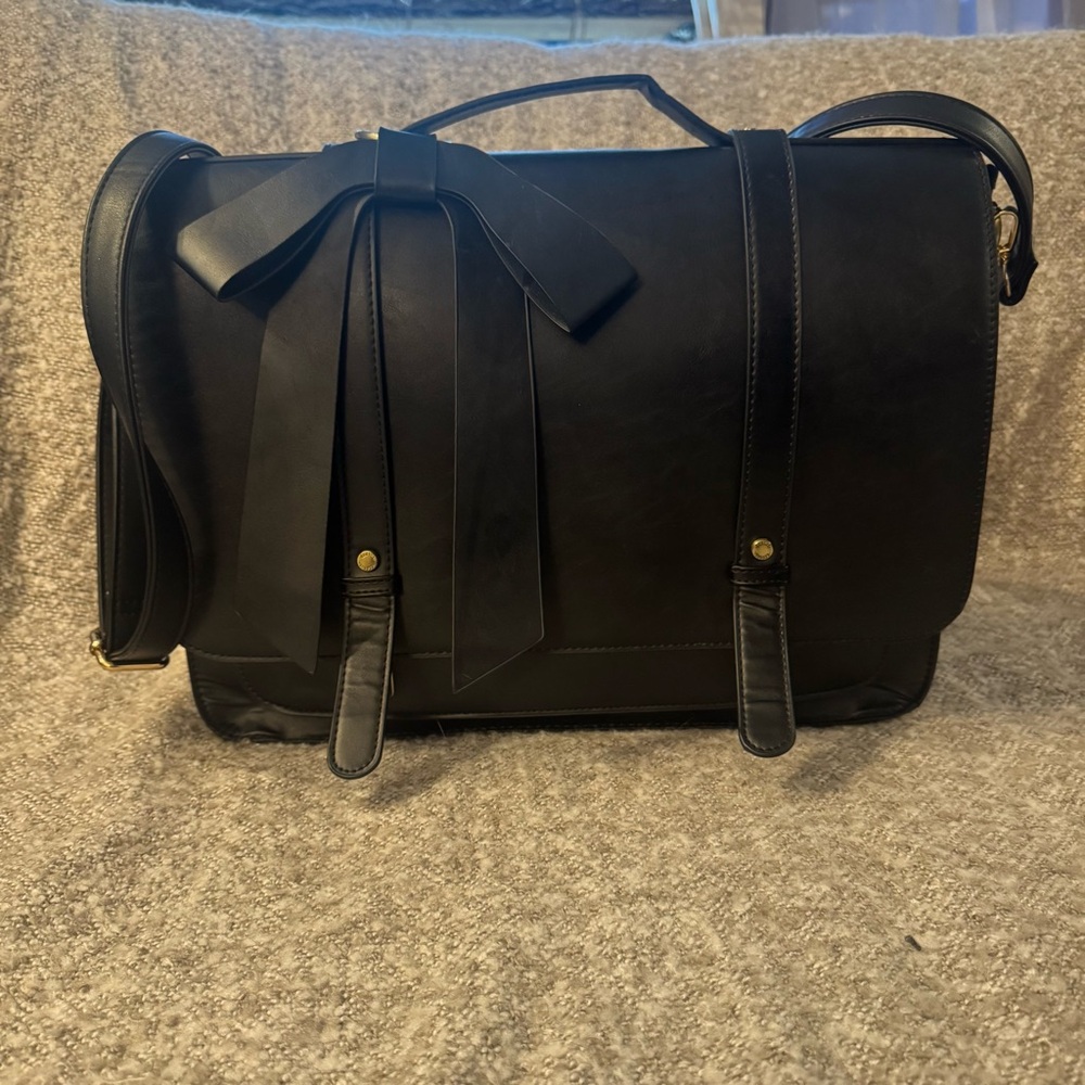 Ecosusi vegan leather vintage briefcase/backpack